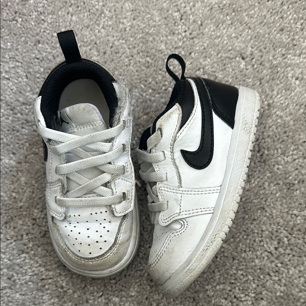 Kids Jordan Ones Black and White